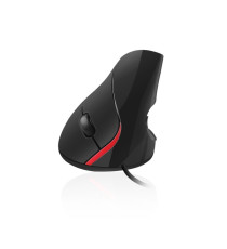 Mouse ergonomico verticale Ewent EW3156 nero, ottico con cavo usb da 1.25mt, 5 tasti + rotella 1000dpi Mouse ergonomico verticale Ewent EW3156 nero, ottico con cavo usb da 1.25mt, 5 tasti + rotella 1000dpi