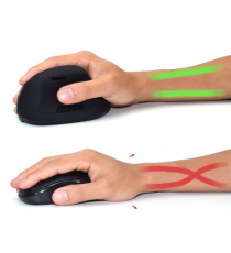 Mouse ergonomico verticale Ewent EW3156 nero, ottico con cavo usb da 1.25mt, 5 tasti + rotella 1000dpi