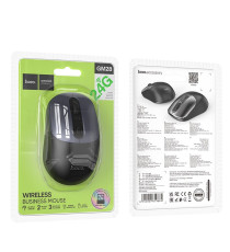 Mouse wireless usb Hoco GM28 nero - ergonomico ottico 4 tasti + rotella - wifi 2,4ghz - fino a 1600dpi Mouse wireless usb Hoco GM28 nero - ergonomico ottico 4 tasti + rotella - wifi 2,4ghz - fino a 1600dpi