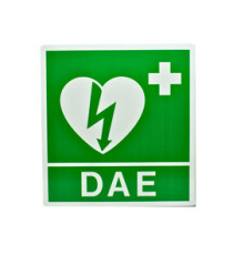 Cartello da muro - DAE - per defibrillatore - 34 x 36 cm - PVS