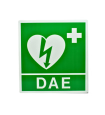 Cartello da muro - DAE - per defibrillatore - 34 x 36 cm - PVS