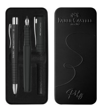 Set stilo B Poly Pen + sfera Poly Ball - punta 0,7 mm - fusto nero - Faber-Castell Set stilo B Poly Pen + sfera Poly Ball - punta 0,7 mm - fusto nero - Faber-Castell
