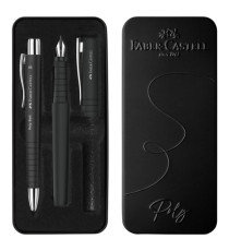 Set stilo B Poly Pen + sfera Poly Ball - punta 0,7 mm - fusto nero - Faber-Castell Set stilo B Poly Pen + sfera Poly Ball - punta 0,7 mm - fusto nero - Faber-Castell