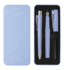 Set stilo B Poly Pen + sfera Poly Ball - punta 0,7 mm - fusto pale iris - Faber-Castell Set stilo B Poly Pen + sfera Poly Ball - punta 0,7 mm - fusto pale iris - Faber-Castell