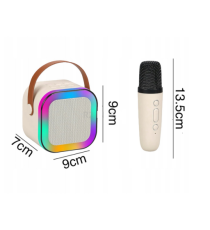 Altoparlante speaker bluetooth 5.2 6W karaoke con microfono, casse stile retrò, ricarica usb-c, autonomia 6 ore, fino a 10mt Altoparlante speaker bluetooth 5.2 6W karaoke con microfono, casse stile retrò, ricarica usb-c, autonomia 6 ore, fino a 10mt
