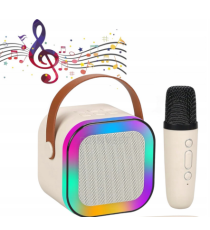 Altoparlante speaker bluetooth 5.2 6W karaoke con microfono, casse stile retrò, ricarica usb-c, autonomia 6 ore, fino a 10mt Altoparlante speaker bluetooth 5.2 6W karaoke con microfono, casse stile retrò, ricarica usb-c, autonomia 6 ore, fino a 10mt