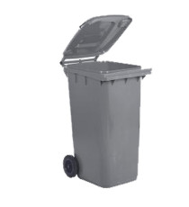Bidone carrellato - 48x55x93 cm - 120 L - grigio - Mobil Plastic