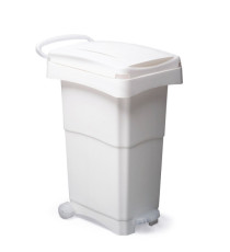Bidone mobile a pedale - 40x65x81 cm - 80 L - PPL - bianco - Mobil Plastic Bidone mobile a pedale - 40x65x81 cm - 80 L - PPL - bianco - Mobil Plastic
