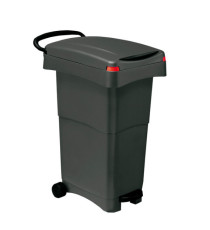 Bidone mobile a pedale - 80 L - 40x65x81 cm - PPL - grigio - Mobil Plastic Bidone mobile a pedale - 80 L - 40x65x81 cm - PPL - grigio - Mobil Plastic