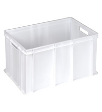 Cassa alimentare Europa - 60 x 40 x 32 cm - 64 L - HDPE - neutro - Mobil Plastic