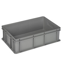 Cassa industriale Europa - 60 x 40 x 17 cm - 32 L - PP - grigio - Mobil Plastic