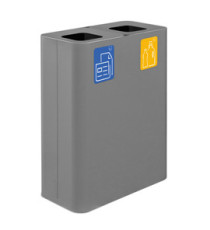 Contenitore gettacarte Pure - 60x30x80 cm - 120 L - grigio - Stilcasa Contenitore gettacarte Pure - 60x30x80 cm - 120 L - grigio - Stilcasa