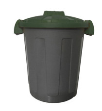 Contenitore portarifiuti Dusty - diametro 36 cm - altezza 45 cm -  25 L - coperchio verde - Mobil Plastic Contenitore portarifiuti Dusty - diametro 36 cm - altezza 45 cm -  25 L - coperchio verde - Mobil Plastic