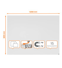 Lavagna Bianca Magnetica Infinity - 120 x 90 cm - Nobo