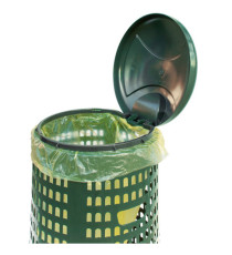 Trespolo portasacco - con anello fermasacco - diametro 38 cm - altezza 85 cm - 110 L - verde - Mobil Plastic Trespolo portasacco - con anello fermasacco - diametro 38 cm - altezza 85 cm - 110 L - verde - Mobil Plastic