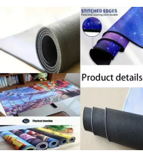 Tappetino mouse da gioco XXL, antiscivolo e impermeabile - misura 74x38cm - gaming mouse pad in gomma TPR di alta qualità