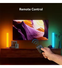 Barre luminose led smart con telecomando per tv e pc, colonne rgb dinamiche, cambi di luci a ritmo del suono 4,1x3,5x24,8cm