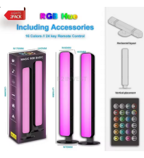 Barre luminose led smart con telecomando per tv e pc, colonne rgb dinamiche, cambi di luci a ritmo del suono 4,1x3,5x24,8cm
