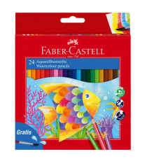 Acquerellabili Red pastelli colorati - mina Ø 3,30mm - colori assortiti - Faber-Castell - Astuccio 24 pastelli colorati