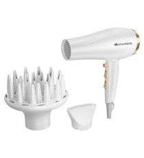 Asciugacapelli Gold Style - 2200 W - 21 x 9 x 26,4 cm - bianco/oro - Melchioni family Asciugacapelli Gold Style - 2200 W - 21 x 9 x 26,4 cm - bianco/oro - Melchioni family