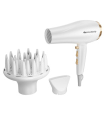 Asciugacapelli Gold Style - 2200 W - 21 x 9 x 26,4 cm - bianco/oro - Melchioni family