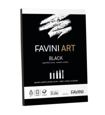 Blocco collato Black - A4 - 320 gr - 10 fogli - Favini Blocco collato Black - A4 - 320 gr - 10 fogli - Favini