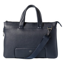 Borsa espandibile Gate Trended - con manici - 41 x 30 x 7 cm - ecopelle - blu - In Tempo