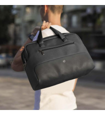 Borsa Gate Trended - con manici - 41 x 30 x 15 cm - ecopelle - nero - In Tempo