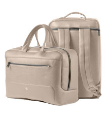 Borsa zainabile bi-bag Gate Trended - 42 x 28 x 14 cm - ecopelle - ghiaccio - In Tempo