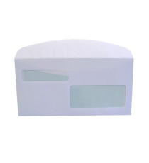 Busta doppia finestra - lembo gommato - 11,5 x 22,7 cm - 80 gr - bianco - Blasetti - conf. 500 pezzi Busta doppia finestra - lembo gommato - 11,5 x 22,7 cm - 80 gr - bianco - Blasetti - conf. 500 pezzi