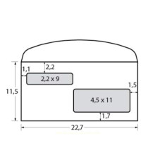 Busta doppia finestra - lembo gommato - 11,5 x 22,7 cm - 80 gr - bianco - Blasetti - conf. 500 pezzi Busta doppia finestra - lembo gommato - 11,5 x 22,7 cm - 80 gr - bianco - Blasetti - conf. 500 pezzi
