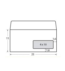 Busta Super Strip - con finestra - 11 x 23 cm - 90 gr - bianco - Blasetti - conf. 500 pezzi Busta Super Strip - con finestra - 11 x 23 cm - 90 gr - bianco - Blasetti - conf. 500 pezzi