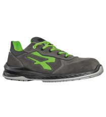 Calzatura di sicurezza Denver S1P - numero 39 - pelle scamosciata/mesh - nero/verde - U-Power Calzatura di sicurezza Denver S1P - numero 39 - pelle scamosciata/mesh - nero/verde - U-Power