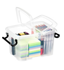 Contenitore multiuso Strata con coperchio - 28,5x22,5x17,5 cm - 6 L - PPL - trasparente - Cep