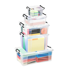 Contenitore multiuso Strata con coperchio - 38,5x29,5x17,5 cm - 12 L - PPL - trasparente - Cep