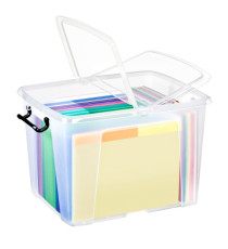 Contenitore multiuso Strata con coperchio - 47,5x39,5x31,5 cm - 40 L - PPL - trasparente - Cep