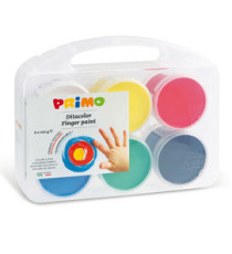 Ditacolor colori a dita - 100ml  - c/pennello - Primo - valigetta 6 colori Ditacolor colori a dita - 100ml  - c/pennello - Primo - valigetta 6 colori