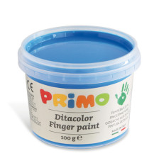 Ditacolor colori a dita - 100ml  - c/pennello - Primo - valigetta 6 colori