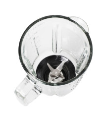 Frullatore Frullo Glass - con bicchiere in vetro - 600 W - nero/argento - Melchioni family Frullatore Frullo Glass - con bicchiere in vetro - 600 W - nero/argento - Melchioni family