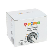 Gessetti tondi - ø 9x80 mm - bianco - Primo - Scatola 100 gessetti tondi Gessetti tondi - ø 9x80 mm - bianco - Primo - Scatola 100 gessetti tondi