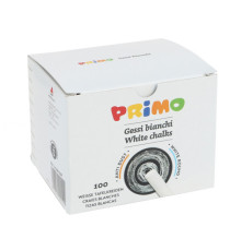 Gessetti tondi - ø 9x80 mm - bianco - Primo - Scatola 100 gessetti tondi Gessetti tondi - ø 9x80 mm - bianco - Primo - Scatola 100 gessetti tondi