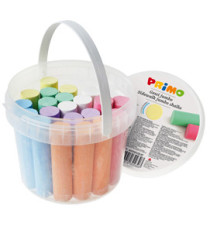 Gessi Jumbo - Ø 18 x 80 mm - colori assortiti - Primo - secchiello 22 pezzi Gessi Jumbo - Ø 18 x 80 mm - colori assortiti - Primo - secchiello 22 pezzi