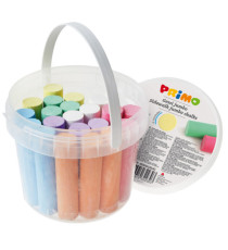 Gessi Jumbo - Ø 18 x 80 mm - colori assortiti - Primo - secchiello 22 pezzi Gessi Jumbo - Ø 18 x 80 mm - colori assortiti - Primo - secchiello 22 pezzi