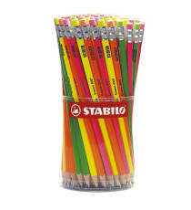 Matita Swano Fluo - grafite - HB - colori assortiti - Stabilo - barattolo 96 pezzi Matita Swano Fluo - grafite - HB - colori assortiti - Stabilo - barattolo 96 pezzi