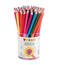 Matite colorate - diametro mina 2,90 mm - colori assortiti - Primo - bicchiere 72 matite