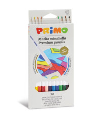 Matite colorate Minabella - diametro mina 3,8 mm - colori assortiti - Primo - astuccio 12 pezzi