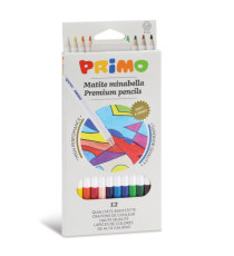 Matite colorate Minabella - diametro mina 3,8 mm - colori assortiti - Primo - astuccio 12 pezzi