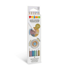 Matite colorate Minabella - diametro mina 3,8 mm - colori metallizzati assortiti - Primo - astuccio 6 pezzi Matite colorate Minabella - diametro mina 3,8 mm - colori metallizzati assortiti - Primo - astuccio 6 pezzi