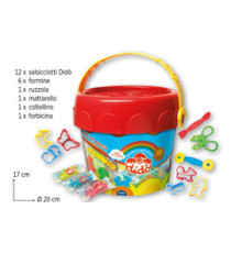 Pasta modellabile DiDò medio - DiDò - secchiello 12 salsicciotti con attrezzi
