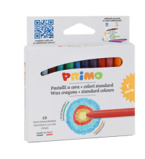 Pastelli a cera - Ø 9 mm x 85 mm - Primo - conf. 12 pezzi